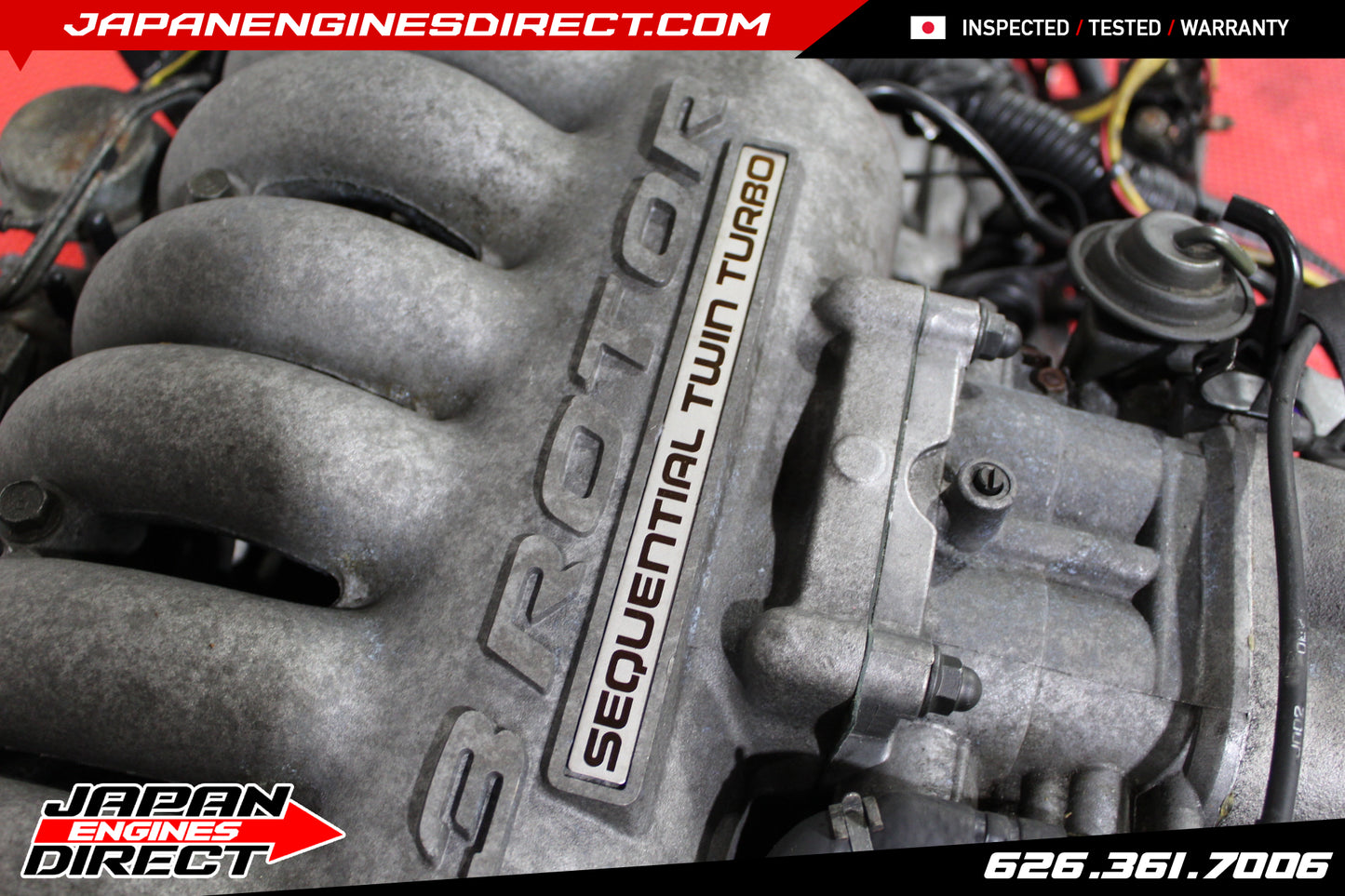 USED JDM MAZDA 20B 3 ROTOR TURBO EUNOS COSMO ENGINE 20B-REW MOTOR 100+PSI COMP