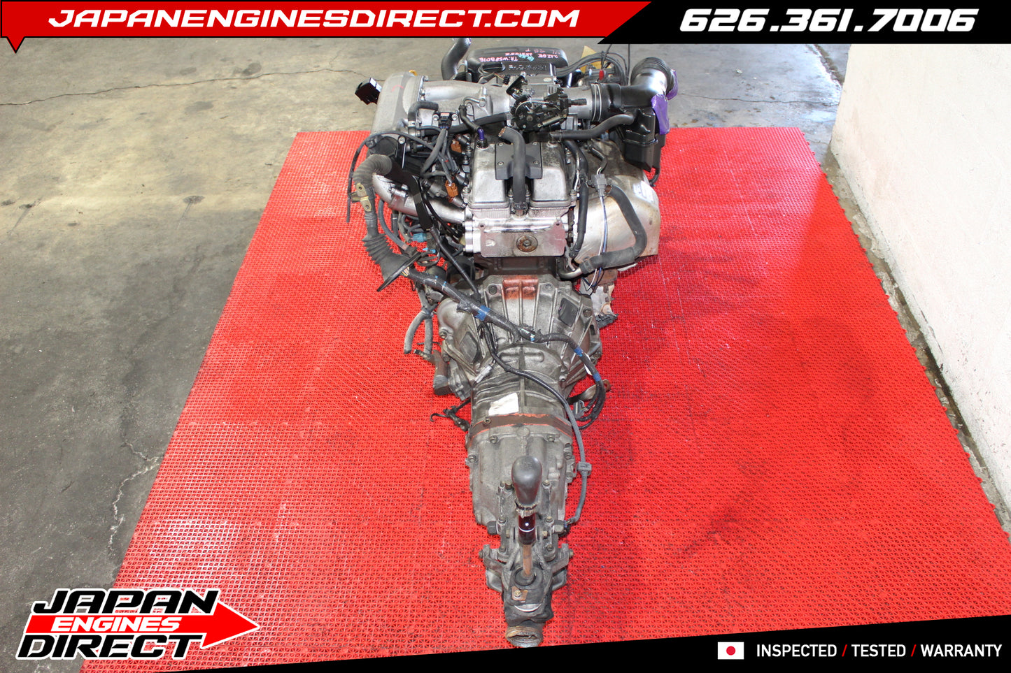 JDM Toyota 2JZ-GE Non-VVTI 3.0L Engine with W58 5-Speed Manual Transmission for Aristo, Supra & Chaser