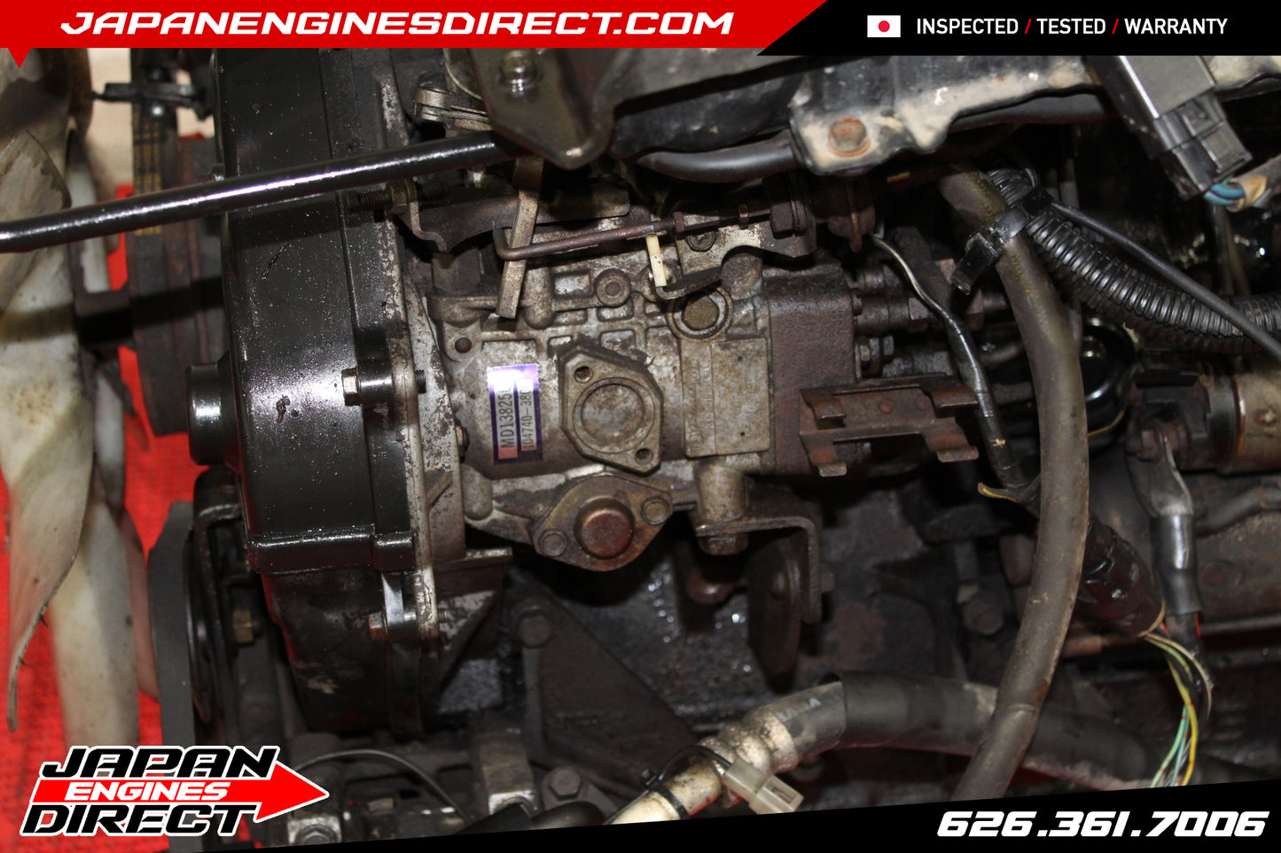 Mitsubishi 4D56 2.5L JDM Turbo Diesel Engine + 4x4 AWD Manual Trans (Pajero) – Used