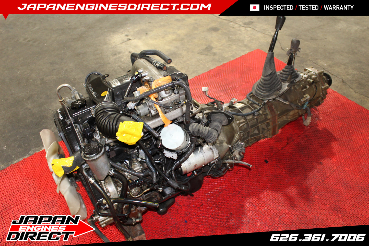 JDM USED TOYOTA 1KZ TURBO DIESEL 3.0L MOTOR W/ 5 SPEED AWD MT HILUX PRADO 1KZ-TE