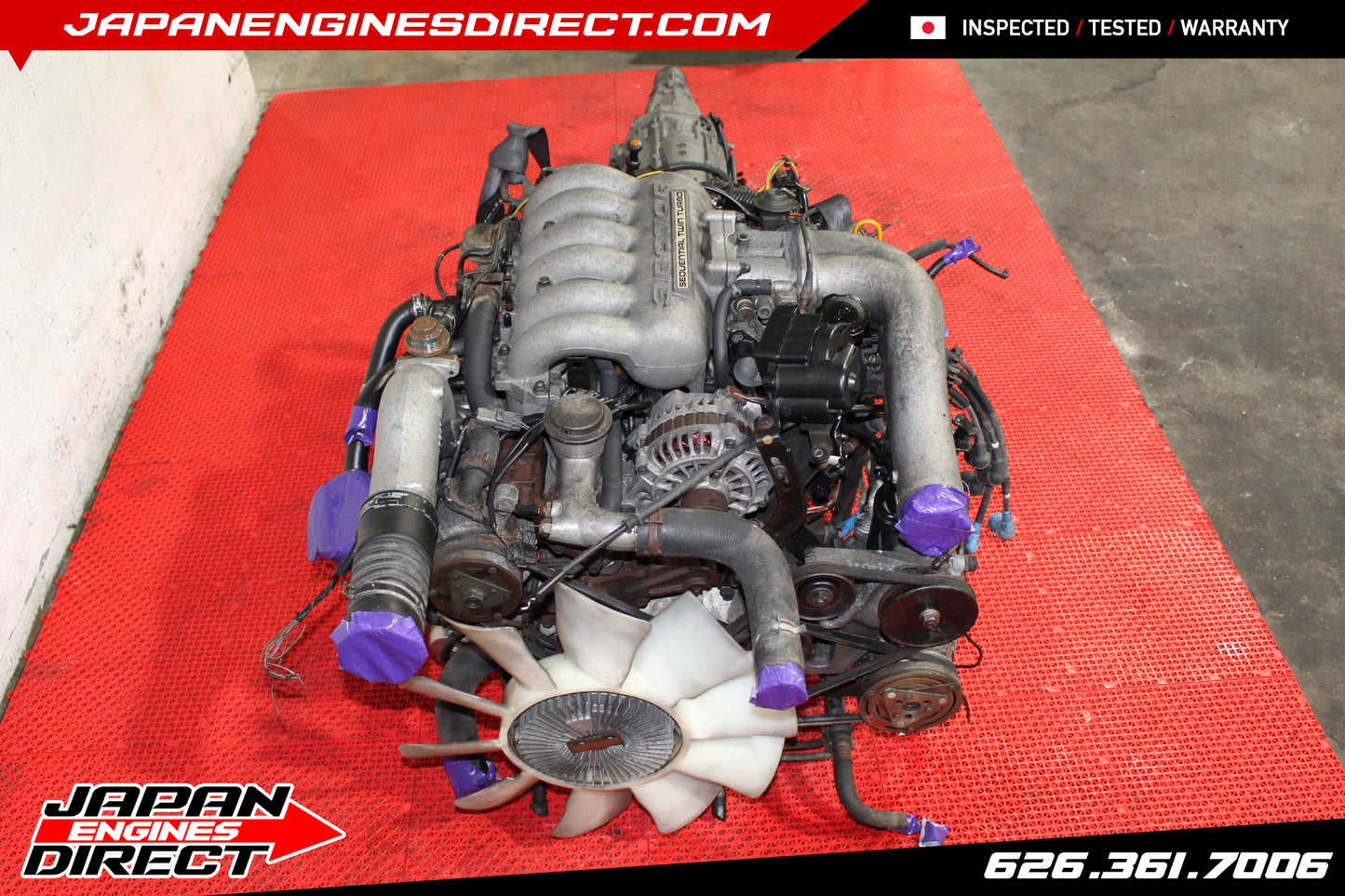 USED JDM MAZDA 20B 3 ROTOR TURBO EUNOS COSMO ENGINE 20B-REW MOTOR 100+PSI COMP