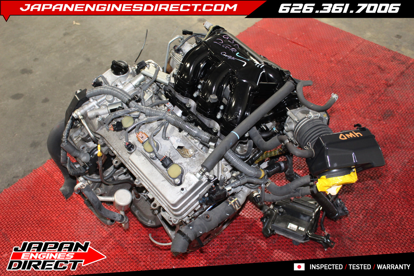 JDM 2011–2016 Toyota Sienna 3.5L V6 4WD 2GR-FE Engine Motor – Low Mileage Japan