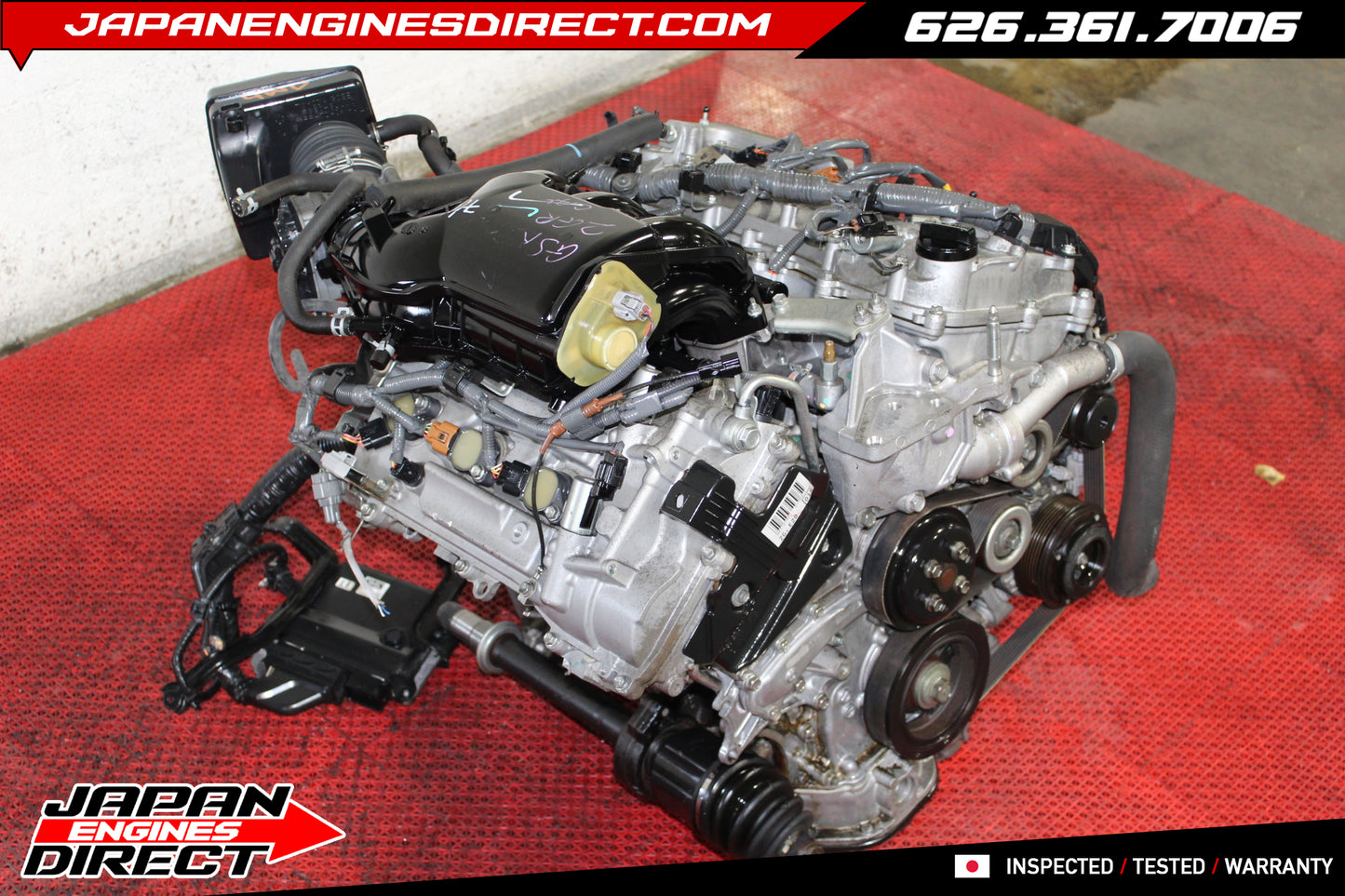 JDM 2011–2016 Toyota Sienna 3.5L V6 4WD 2GR-FE Engine Motor – Low Mileage Japan