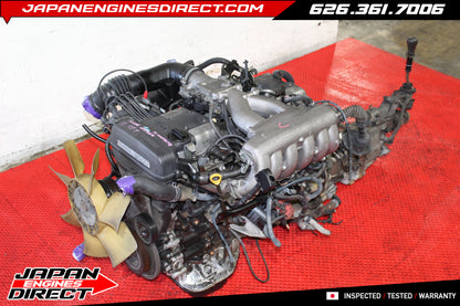 JDM Toyota 2JZ-GE Non-VVTI 3.0L Engine with W58 5-Speed Manual Transmission for Aristo, Supra & Chaser