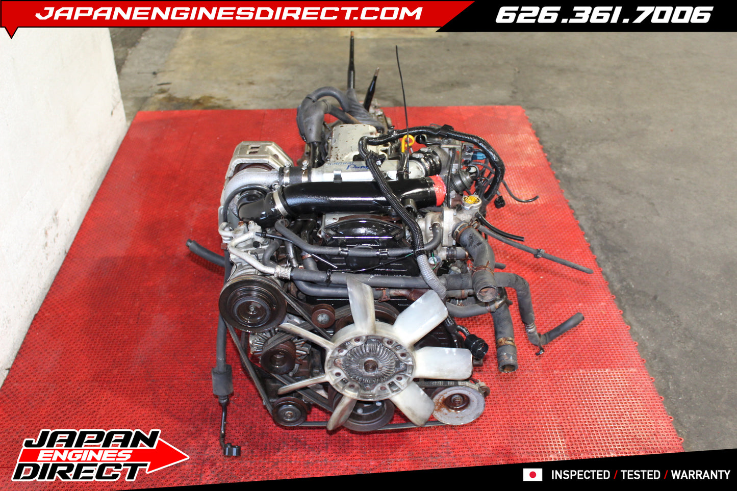 JDM Toyota 2L-TE 2.4L Turbo Diesel Engine with 5-Speed Manual Transmission & Mechanical Injection Pump