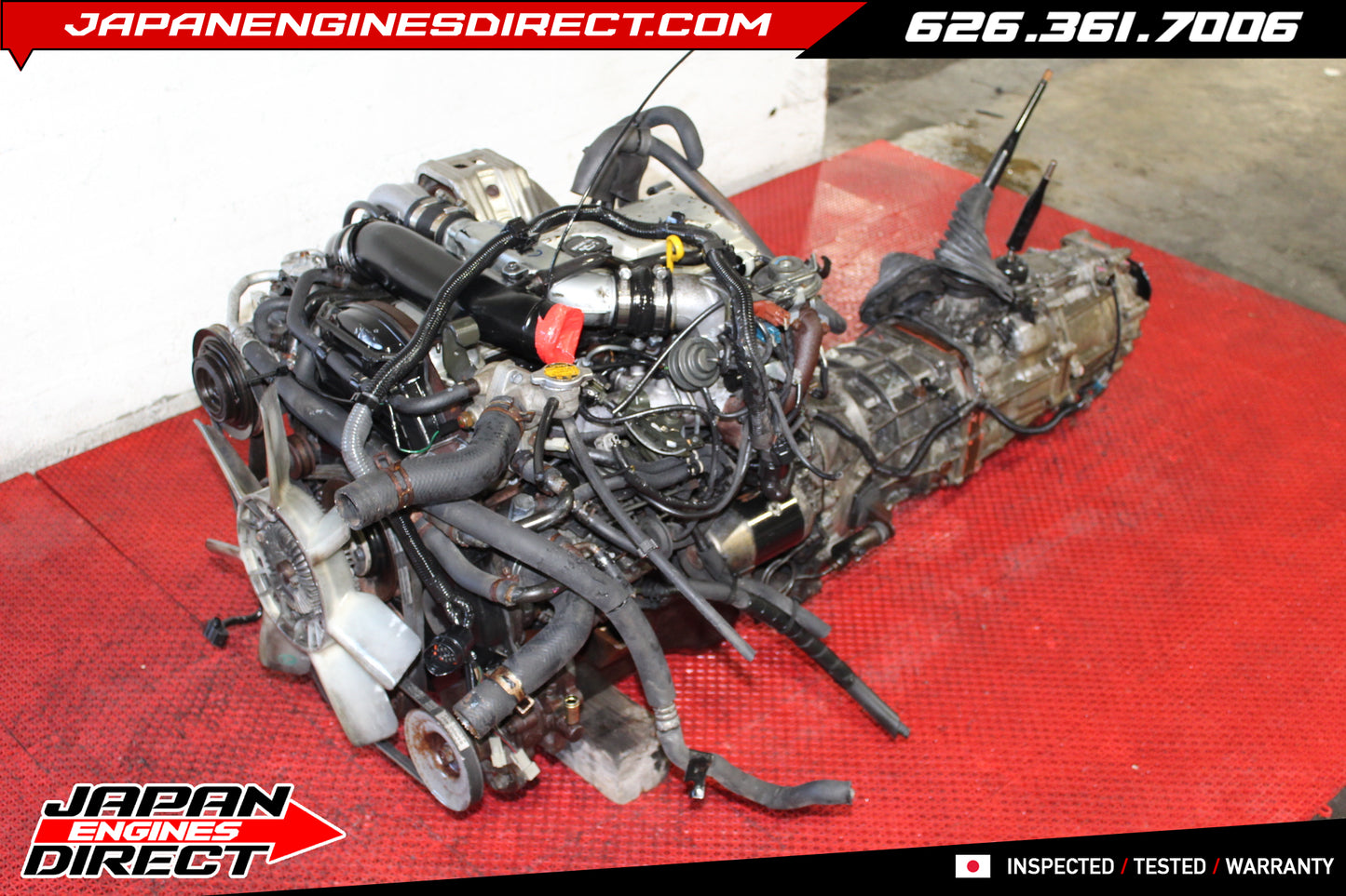 JDM Toyota 2L-TE 2.4L Turbo Diesel Engine with 5-Speed Manual Transmission & Mechanical Injection Pump