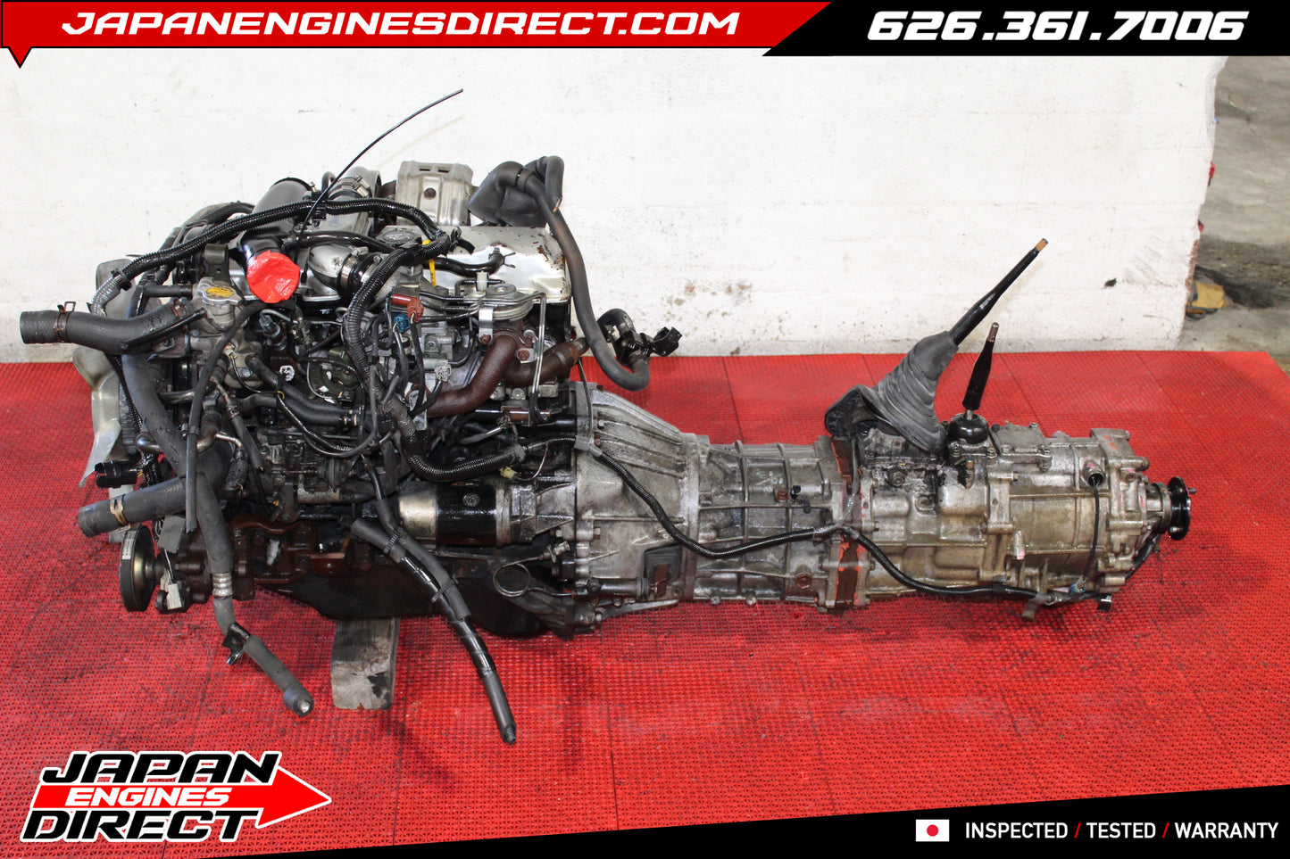 JDM Toyota 2L-TE 2.4L Turbo Diesel Engine with 5-Speed Manual Transmission & Mechanical Injection Pump