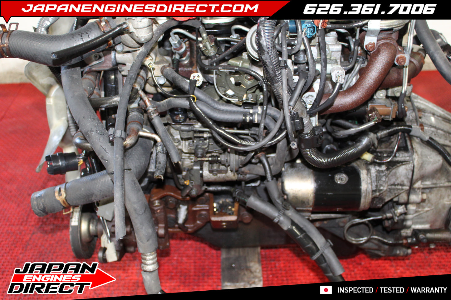 JDM Toyota 2L-TE 2.4L Turbo Diesel Engine with 5-Speed Manual Transmission & Mechanical Injection Pump