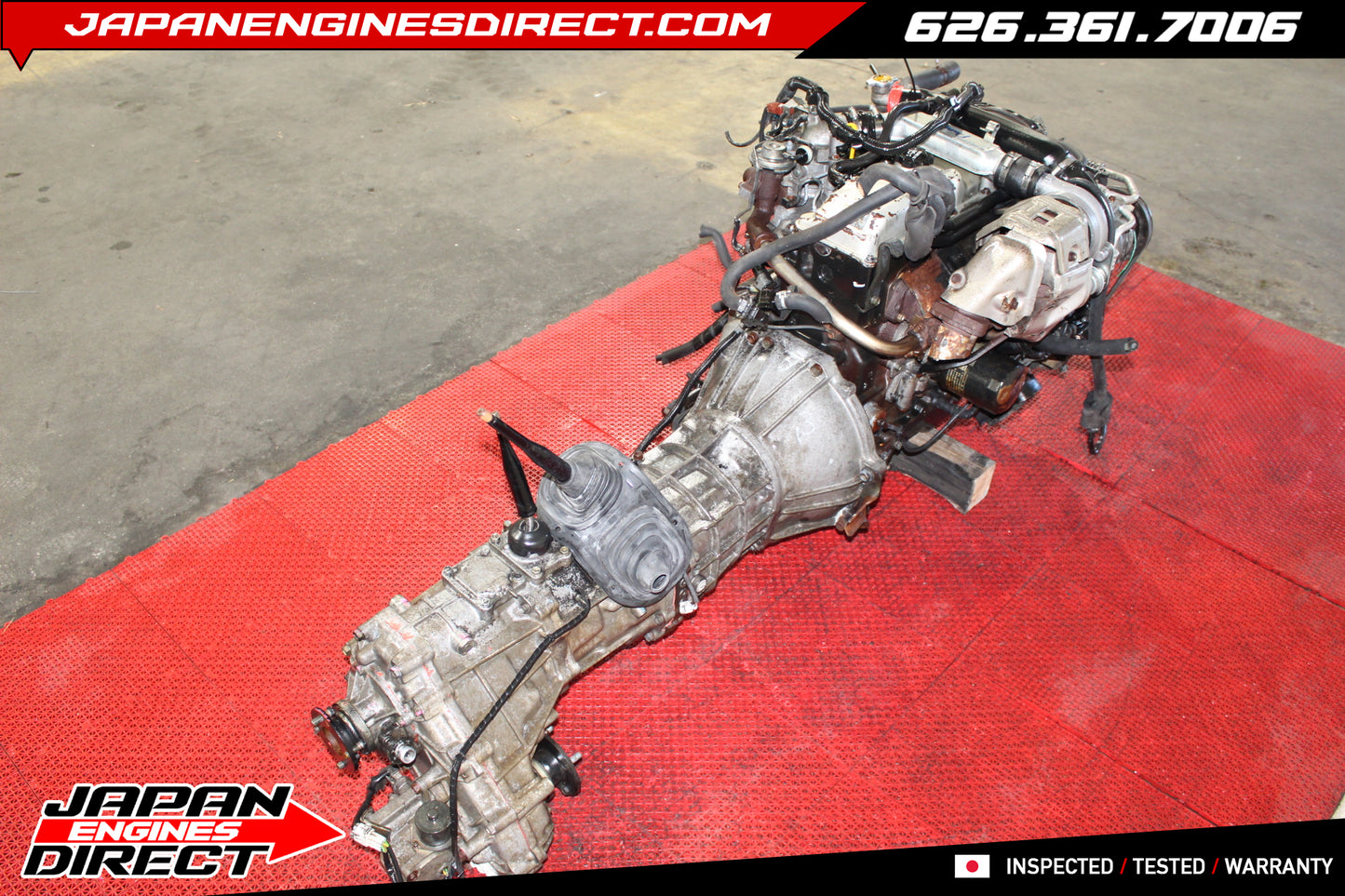 JDM Toyota 2L-TE 2.4L Turbo Diesel Engine with 5-Speed Manual Transmission & Mechanical Injection Pump
