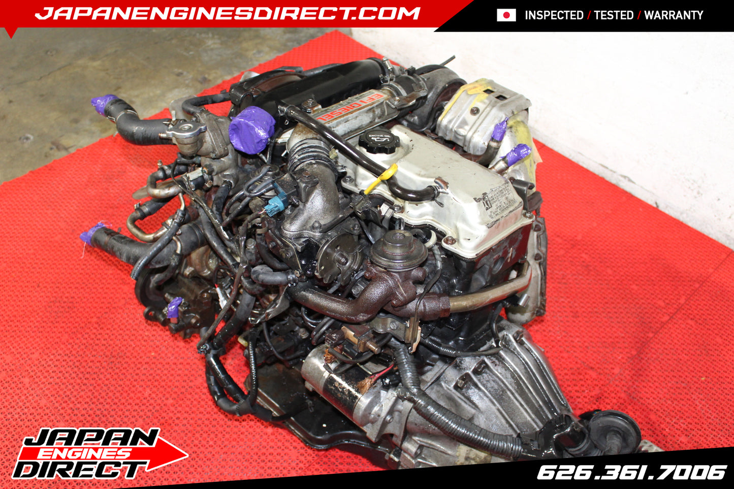 JDM TOYOTA 2L-TE TURBO DIESEL ENGINE 2.4L MOTOR MANUAL 4X4 TRANS HILUX 4RUNNER