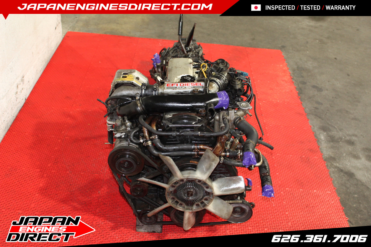 JDM TOYOTA 2L-TE TURBO DIESEL ENGINE 2.4L MOTOR MANUAL 4X4 TRANS HILUX 4RUNNER