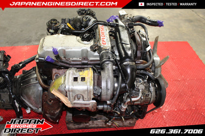 JDM TOYOTA 2L-TE TURBO DIESEL ENGINE 2.4L MOTOR MANUAL 4X4 TRANS HILUX 4RUNNER