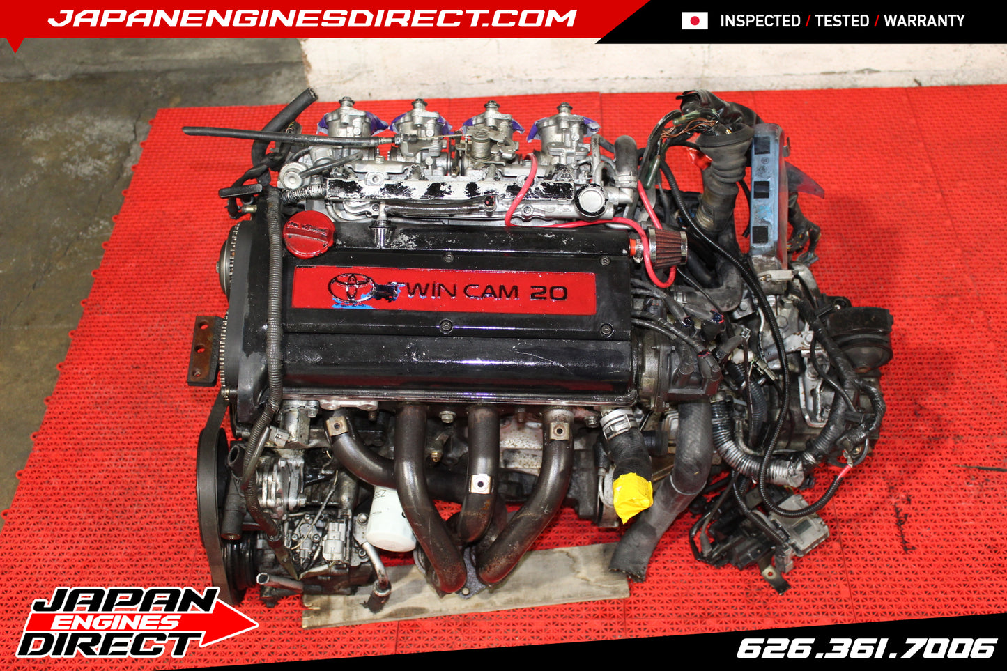 USED JDM 4AGE 20 VALVE AE111 COROLLA BLACKTOP ENGINE ITB LEVIN MOTOR MANUAL TRANS FWD