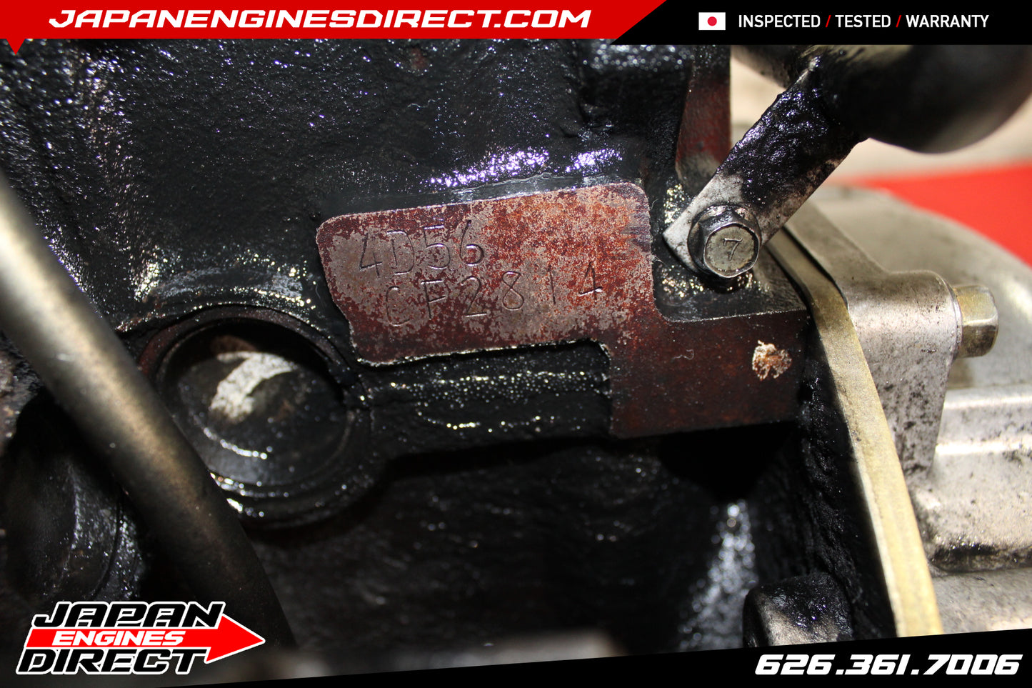 Mitsubishi 4D56 2.5L JDM Turbo Diesel Engine + 4x4 AWD Manual Trans (Pajero) – Used