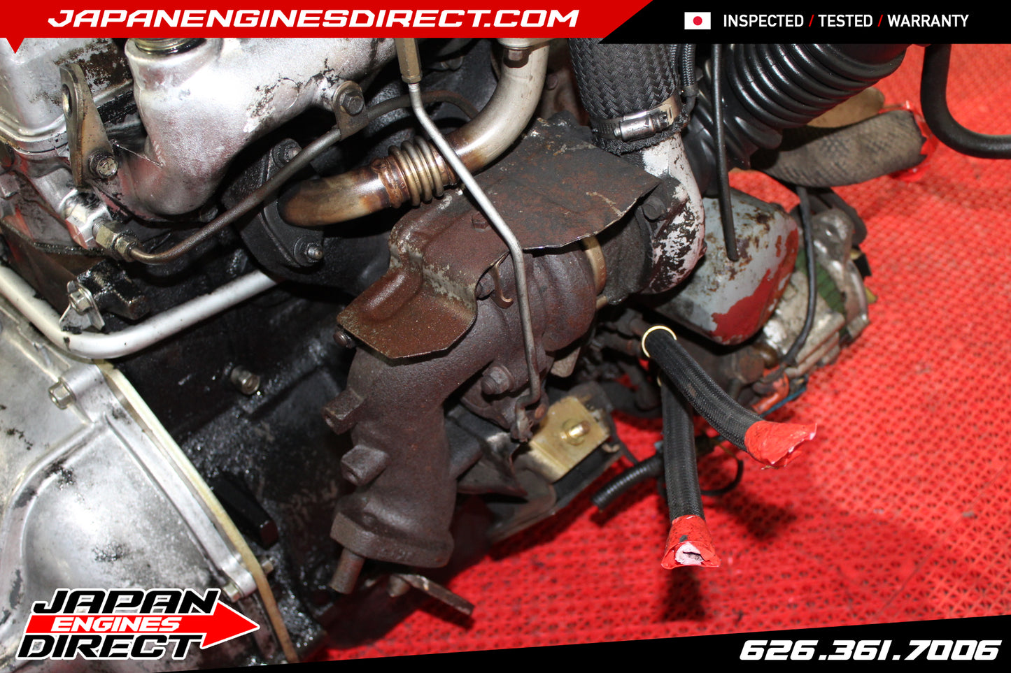 Mitsubishi 4D56 2.5L JDM Turbo Diesel Engine + 4x4 AWD Manual Trans (Pajero) – Used