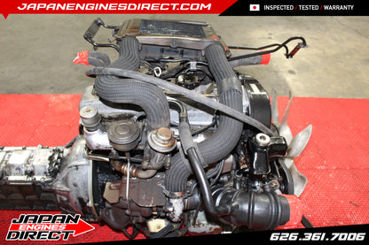 Mitsubishi 4D56 2.5L JDM Turbo Diesel Engine + 4x4 AWD Manual Trans (Pajero) – Used