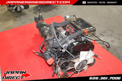 Mitsubishi 4D56 2.5L JDM Turbo Diesel Engine + 4x4 AWD Manual Trans (Pajero) – Used