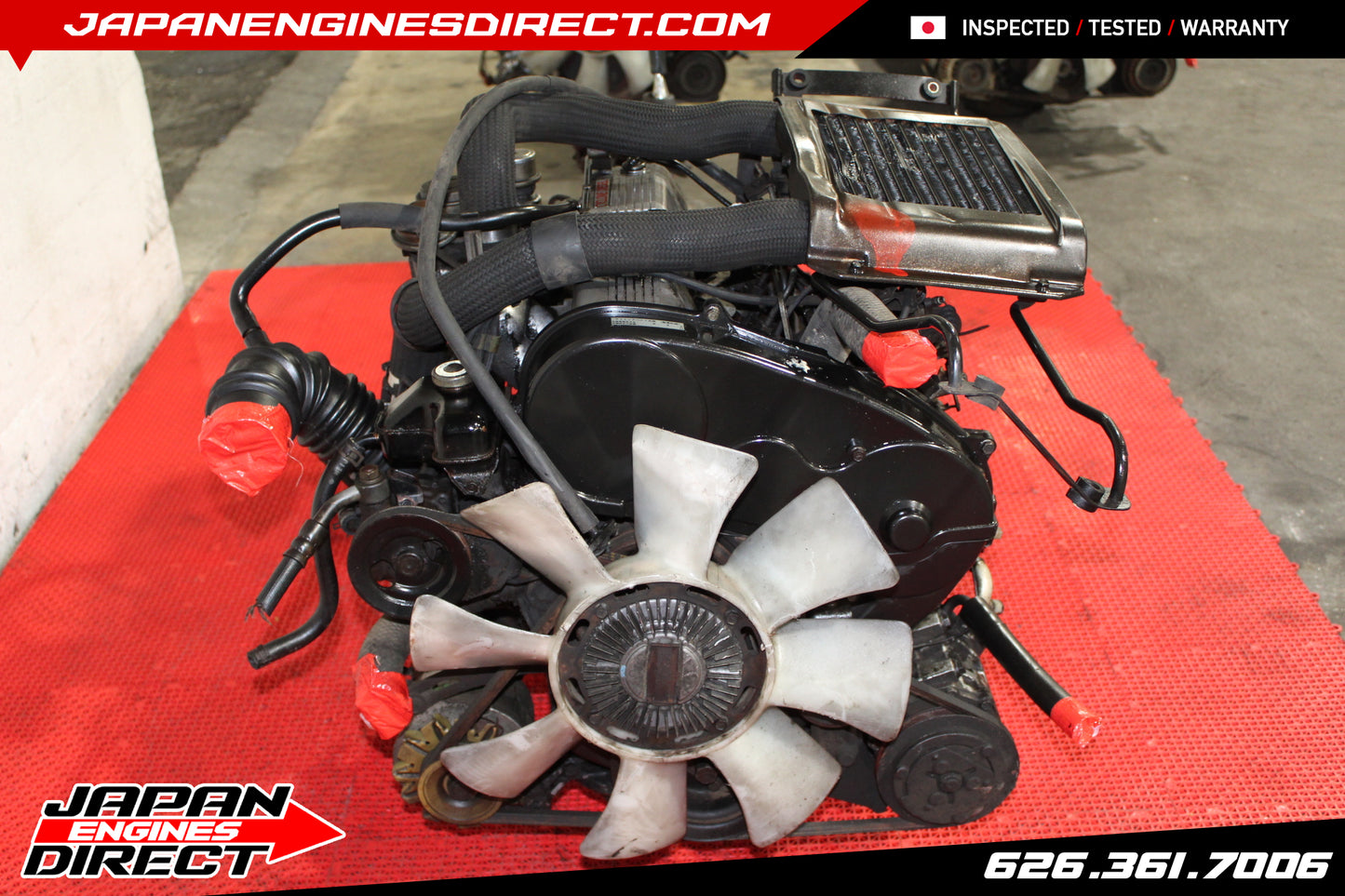 Mitsubishi 4D56 2.5L JDM Turbo Diesel Engine + 4x4 AWD Manual Trans (Pajero) – Used