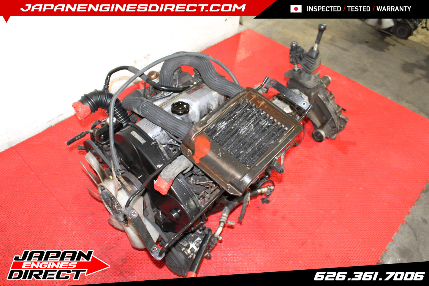 Mitsubishi 4D56 2.5L JDM Turbo Diesel Engine + 4x4 AWD Manual Trans (Pajero) – Used