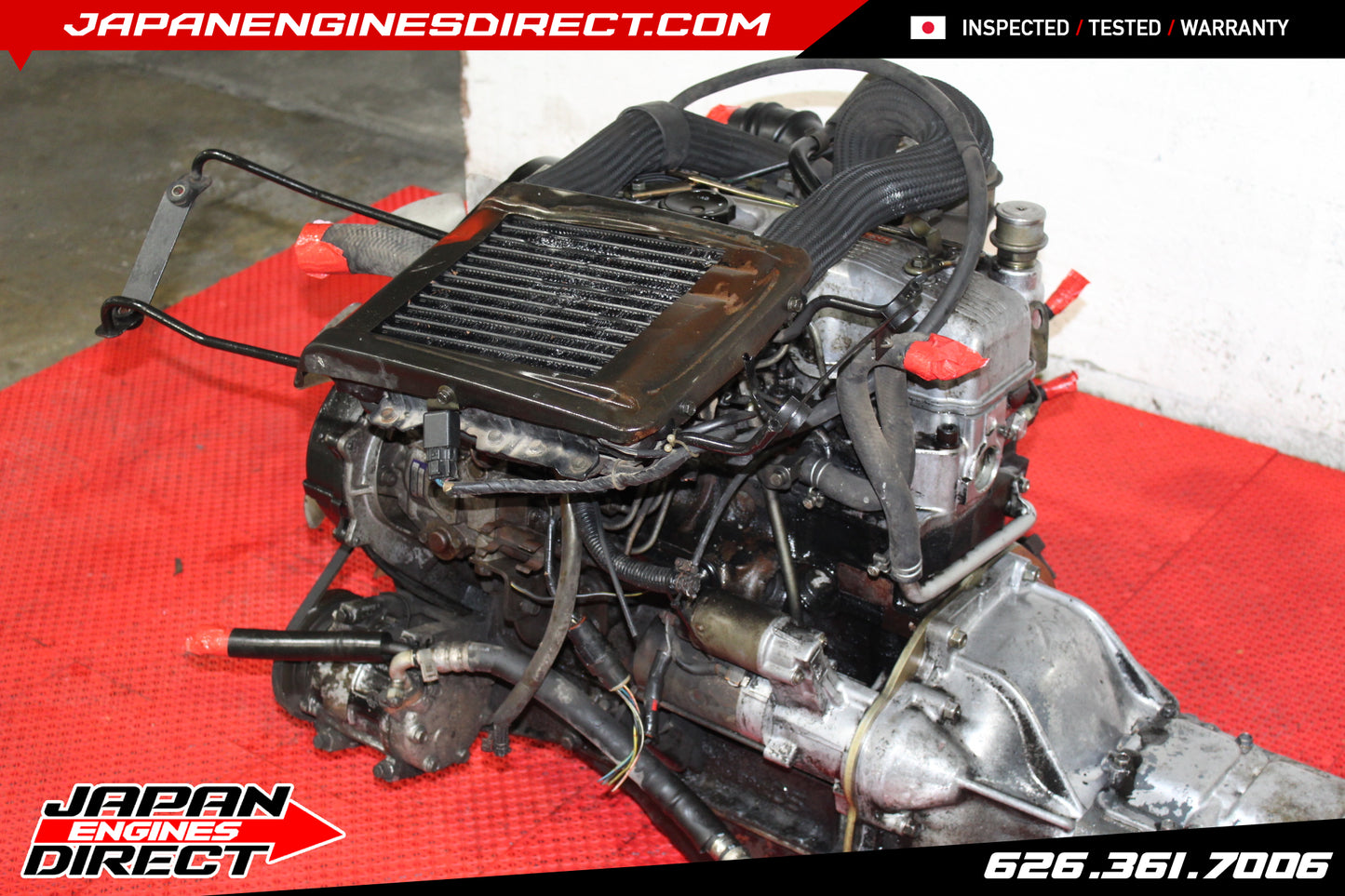 Mitsubishi 4D56 2.5L JDM Turbo Diesel Engine + 4x4 AWD Manual Trans (Pajero) – Used