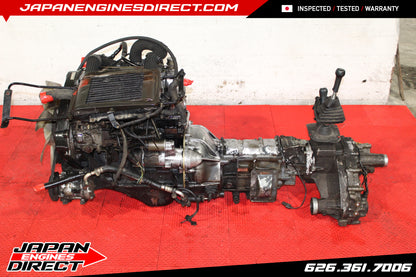 Mitsubishi 4D56 2.5L JDM Turbo Diesel Engine + 4x4 AWD Manual Trans (Pajero) – Used