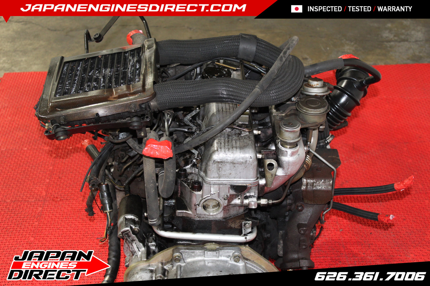 Mitsubishi 4D56 2.5L JDM Turbo Diesel Engine + 4x4 AWD Manual Trans (Pajero) – Used