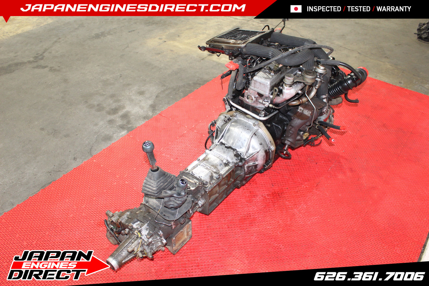 Mitsubishi 4D56 2.5L JDM Turbo Diesel Engine + 4x4 AWD Manual Trans (Pajero) – Used