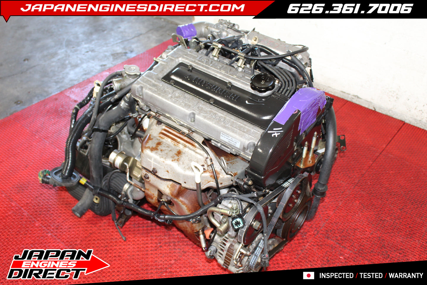 JDM Mitsubishi 4G63T 2.0L Turbo 6-Bolt Engine Motor – DSM Eclipse GS-T GSX, Eagle Talon TSi OEM Replacement