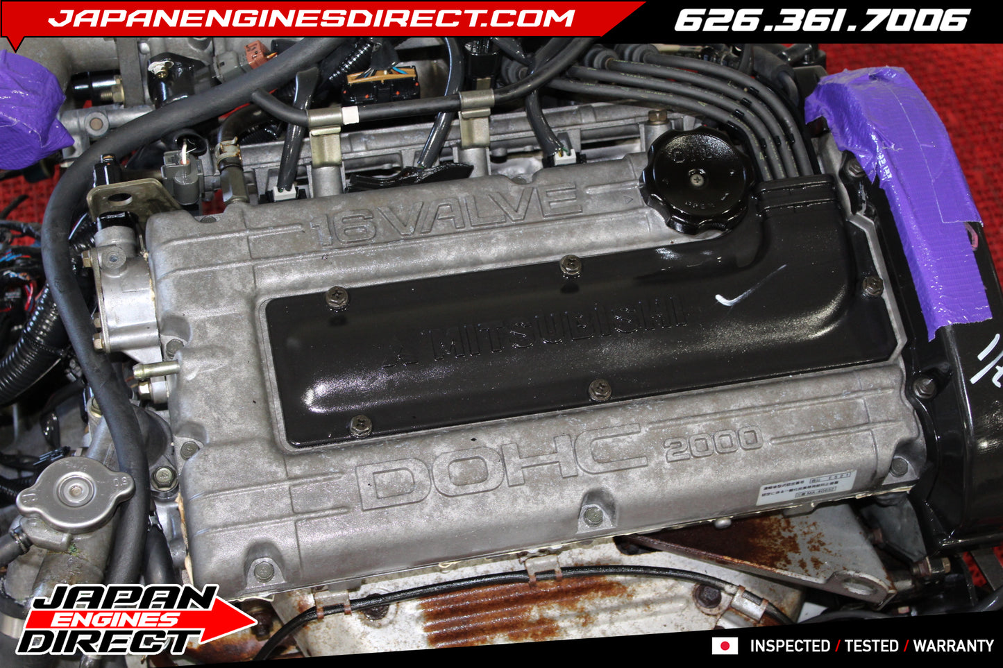 JDM Mitsubishi 4G63T 2.0L Turbo 6-Bolt Engine Motor – DSM Eclipse GS-T GSX, Eagle Talon TSi OEM Replacement