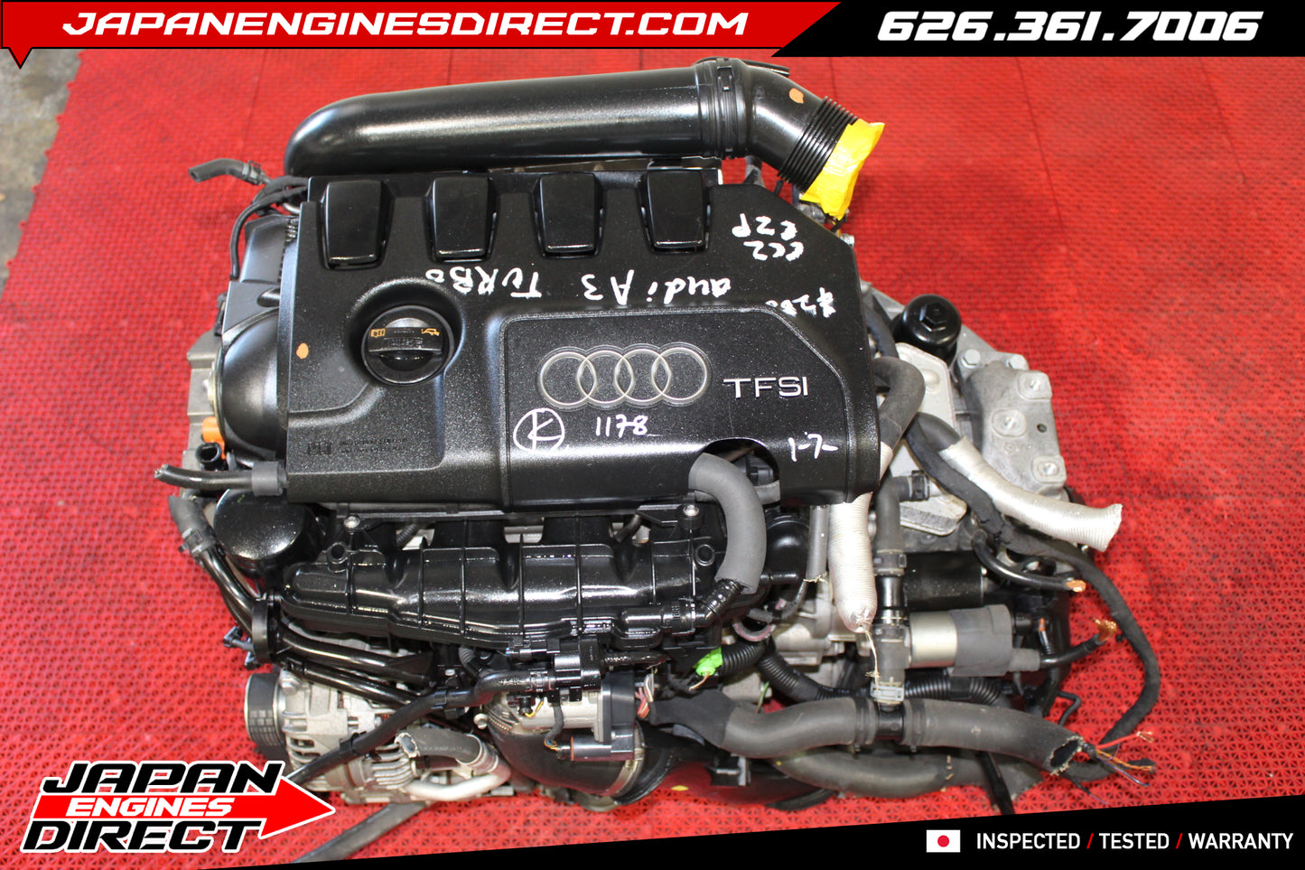 JDM Audi 2.0T TFSI EA113 Turbo Engine Motor – Fits 2006–2013 A3 & 2009–2010 TT Quattro Low Mileage