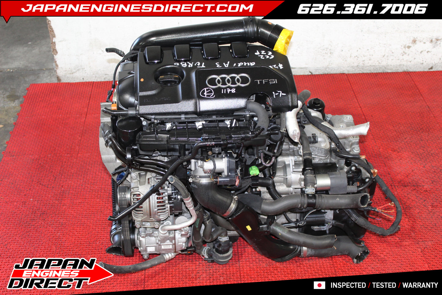 JDM Audi 2.0T TFSI EA113 Turbo Engine Motor – Fits 2006–2013 A3 & 2009–2010 TT Quattro Low Mileage