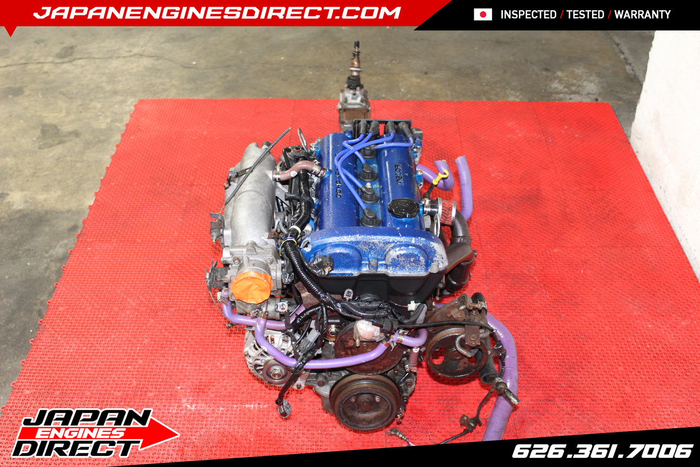 JDM 1990-1993 MAZDA MIATA 1.6L USED MOTOR W/ 5 SPEED MANUAL TRANSMISSION LONG NOSE