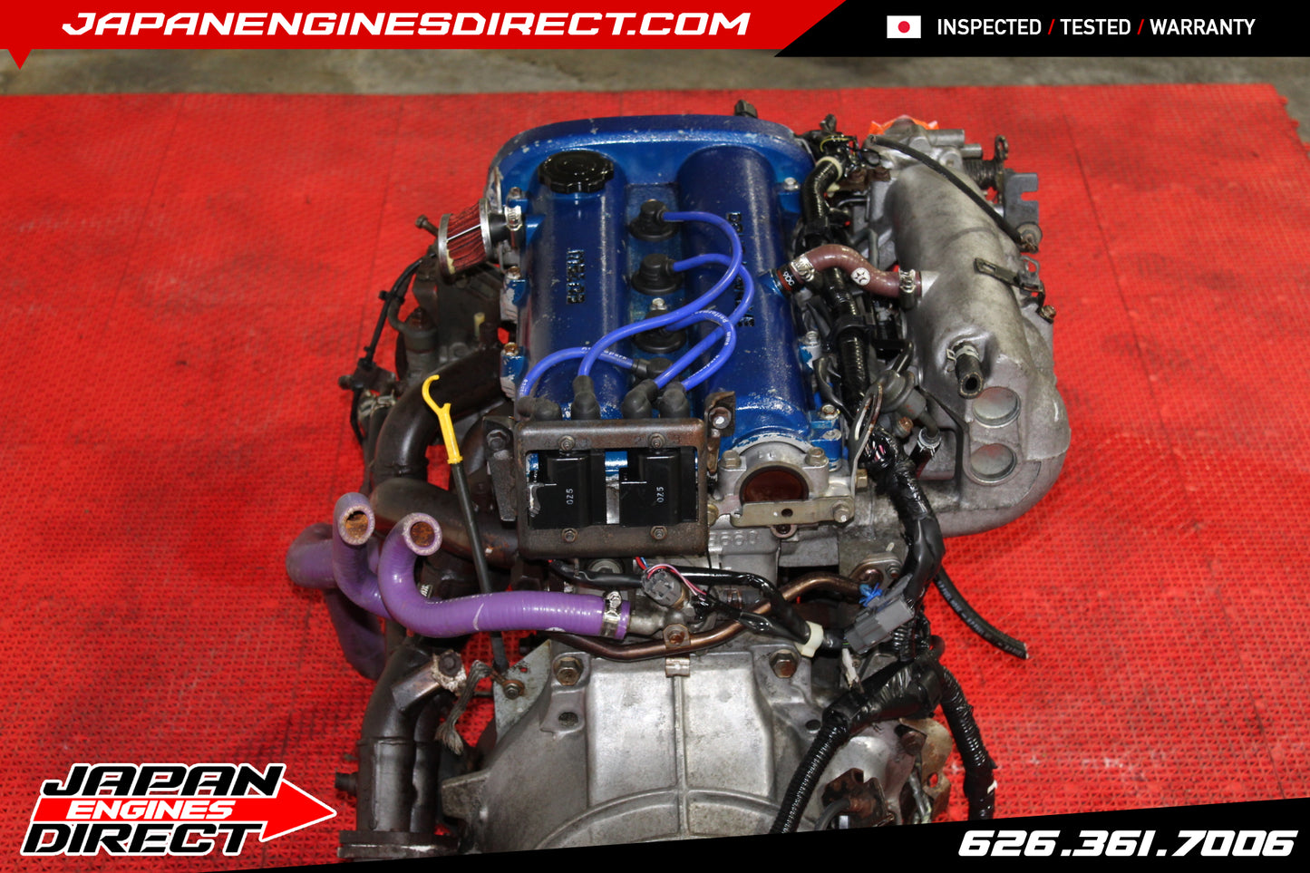 JDM 1990-1993 MAZDA MIATA 1.6L USED MOTOR W/ 5 SPEED MANUAL TRANSMISSION LONG NOSE
