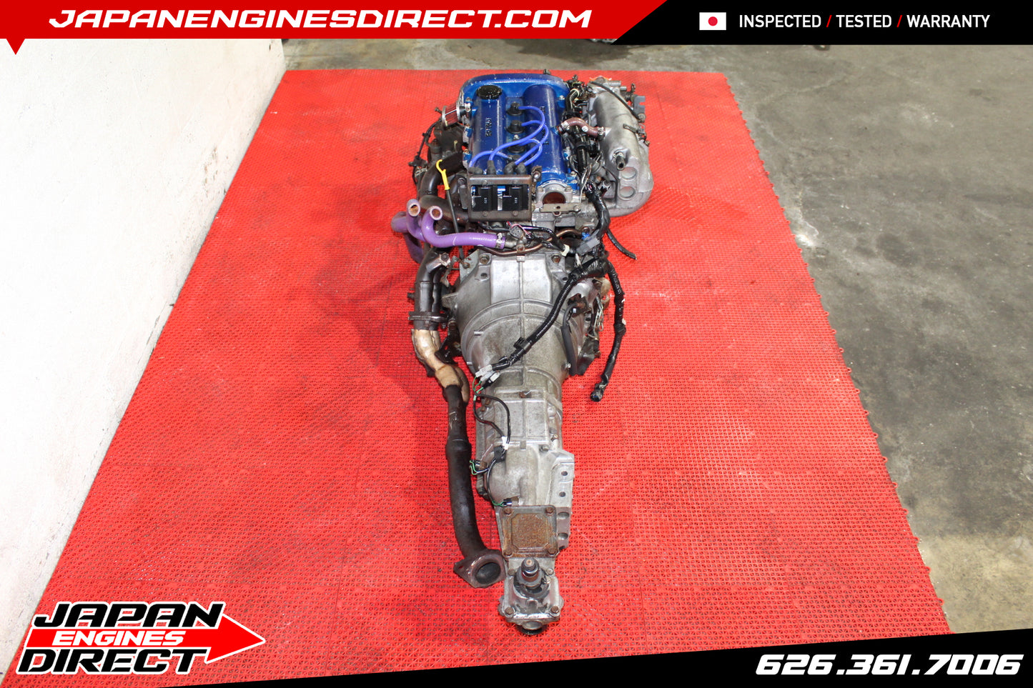JDM 1990-1993 MAZDA MIATA 1.6L USED MOTOR W/ 5 SPEED MANUAL TRANSMISSION LONG NOSE
