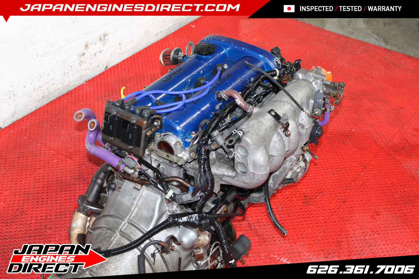JDM 1990-1993 MAZDA MIATA 1.6L USED MOTOR W/ 5 SPEED MANUAL TRANSMISSION LONG NOSE
