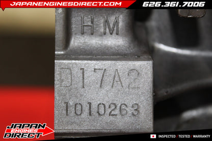 Honda Civic 2001-2005 1.7L VTEC SOHC Engine Motor EX Model D17A2