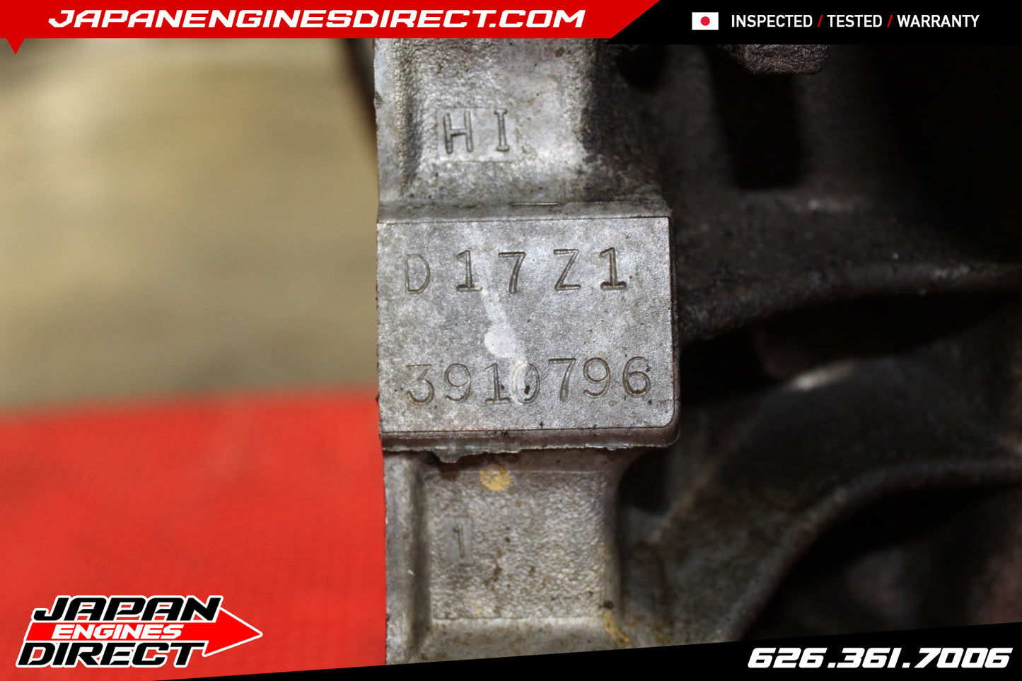 2001–2005 Honda Civic 1.7L SOHC Non-VTEC Engine (D17Z1) for DX & LX