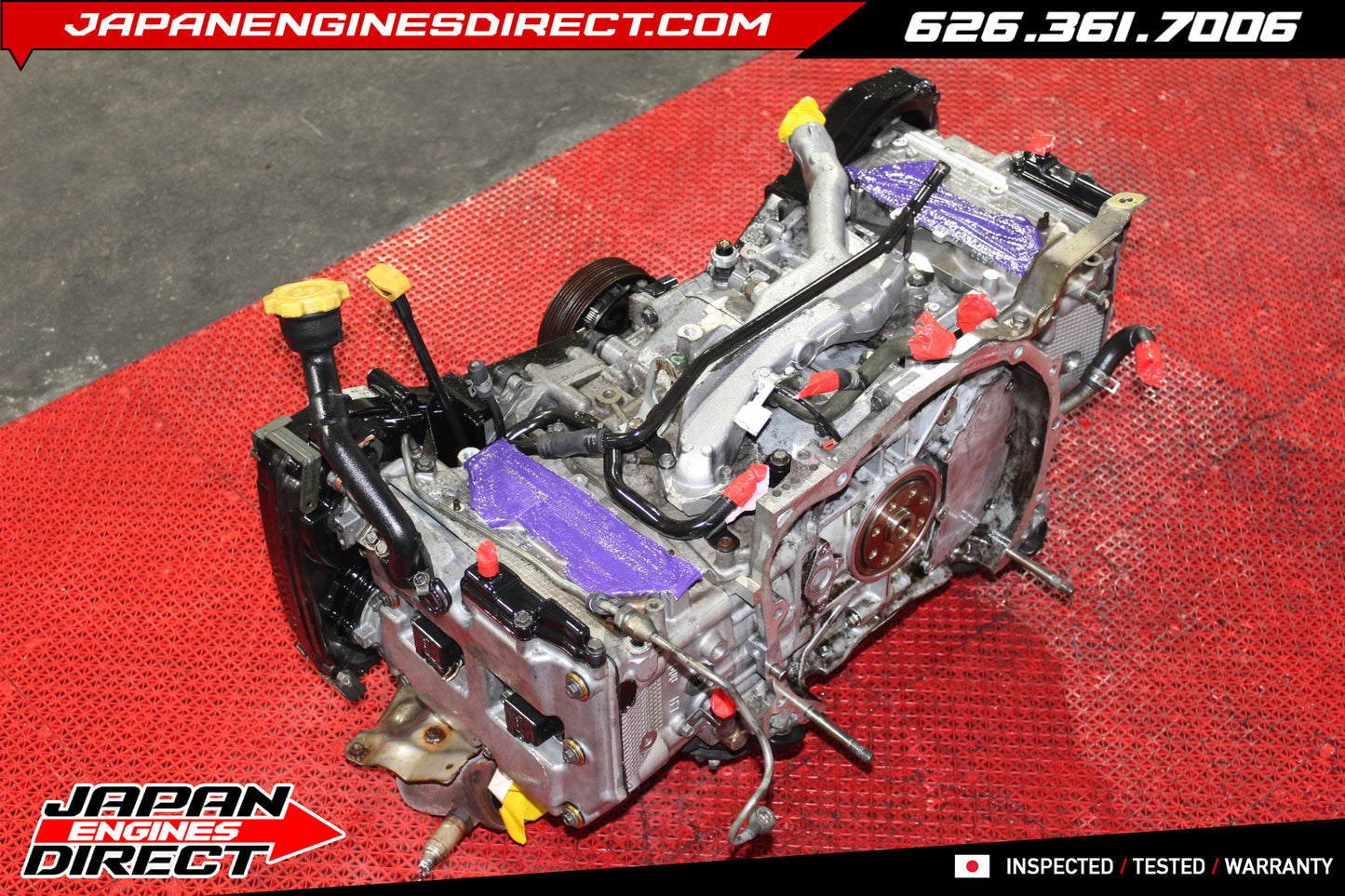 JDM EJ20 Turbo Long Block Engine for 2002-2005 Subaru Impreza WRX EJ206 2.0L Motor