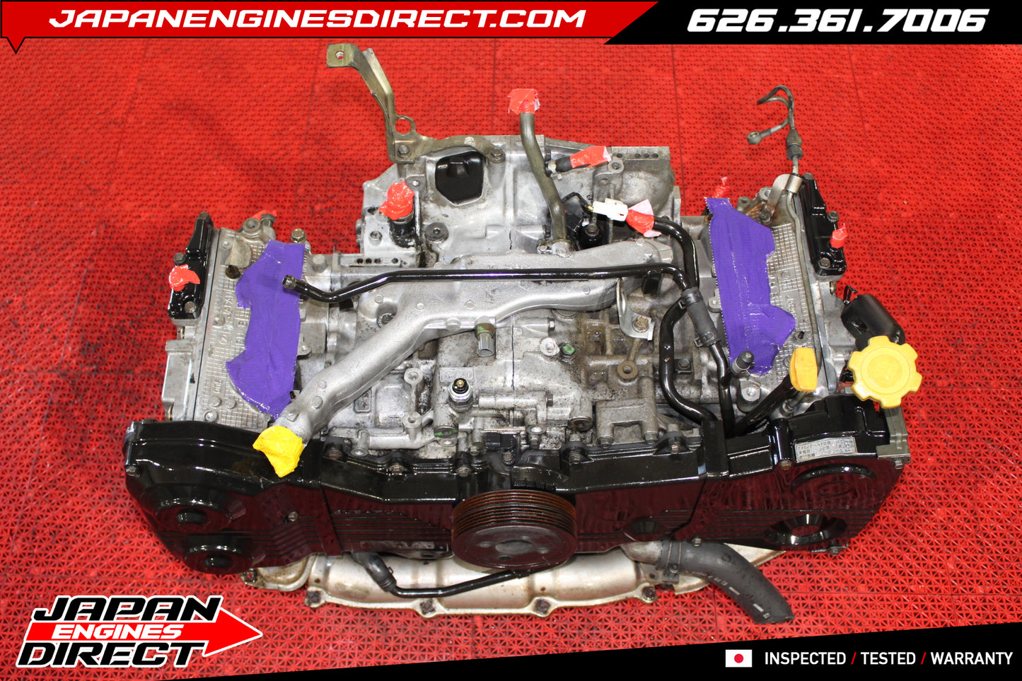 JDM EJ20 Turbo Long Block Engine for 2002-2005 Subaru Impreza WRX EJ206 2.0L Motor