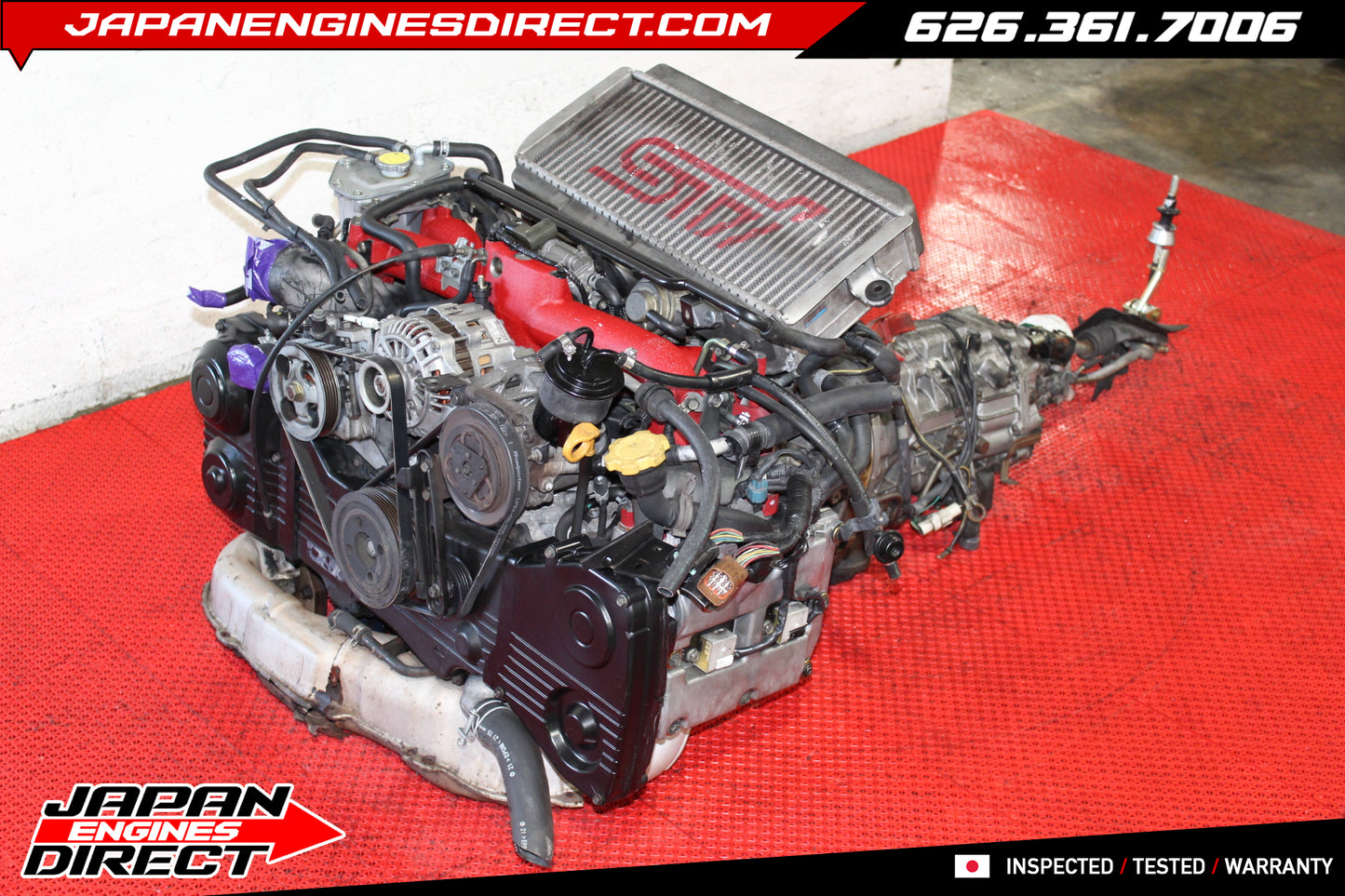 JDM Subaru EJ207 Version 8 STI Engine with 6-Speed DCCD AWD Transmission for 2004-2005 GDB WRX STI EJ257