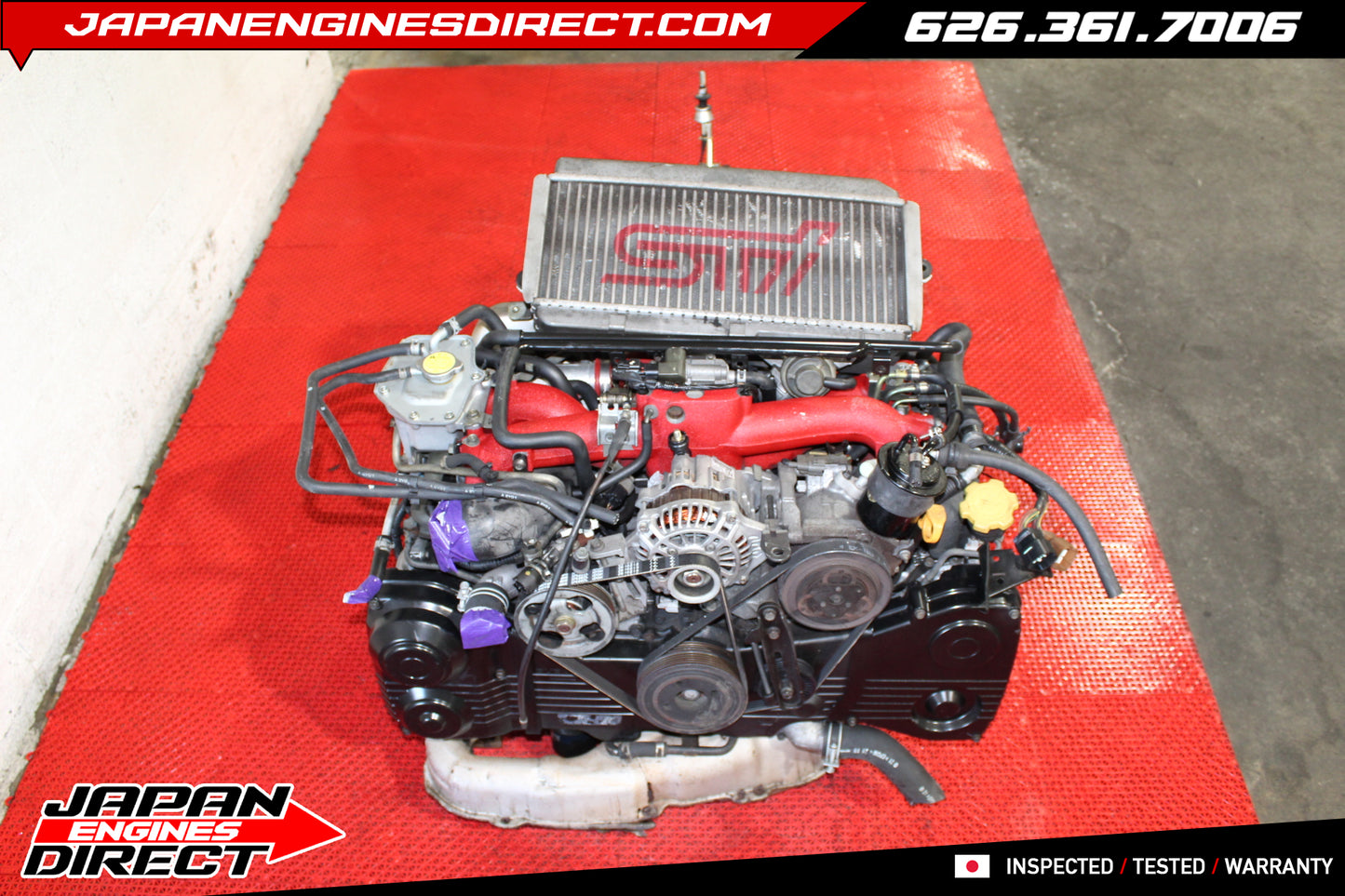 JDM Subaru EJ207 Version 8 STI Engine with 6-Speed DCCD AWD Transmission for 2004-2005 GDB WRX STI EJ257