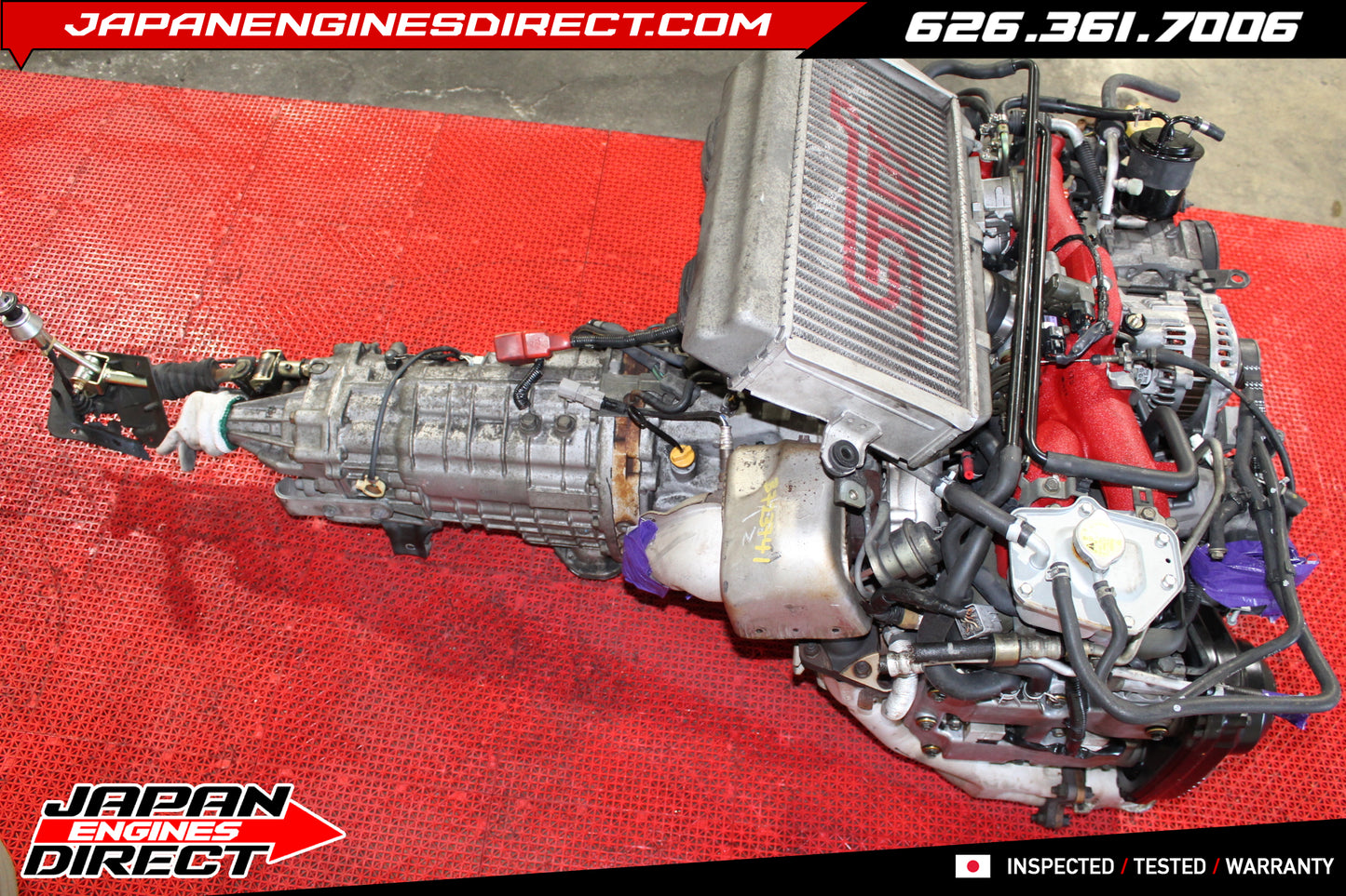 JDM Subaru EJ207 Version 8 STI Engine with 6-Speed DCCD AWD Transmission for 2004-2005 GDB WRX STI EJ257