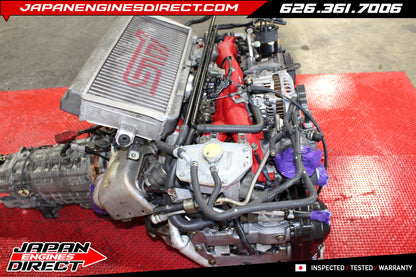 JDM Subaru EJ207 Version 8 STI Engine with 6-Speed DCCD AWD Transmission for 2004-2005 GDB WRX STI EJ257