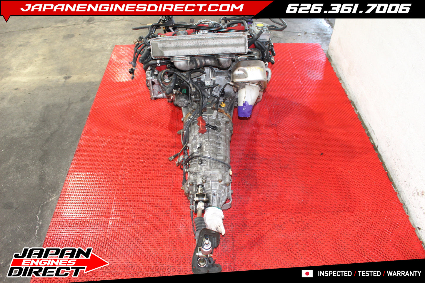 JDM Subaru EJ207 Version 8 STI Engine with 6-Speed DCCD AWD Transmission for 2004-2005 GDB WRX STI EJ257