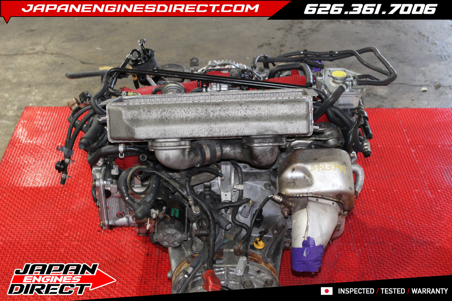 JDM Subaru EJ207 Version 8 STI Engine with 6-Speed DCCD AWD Transmission for 2004-2005 GDB WRX STI EJ257