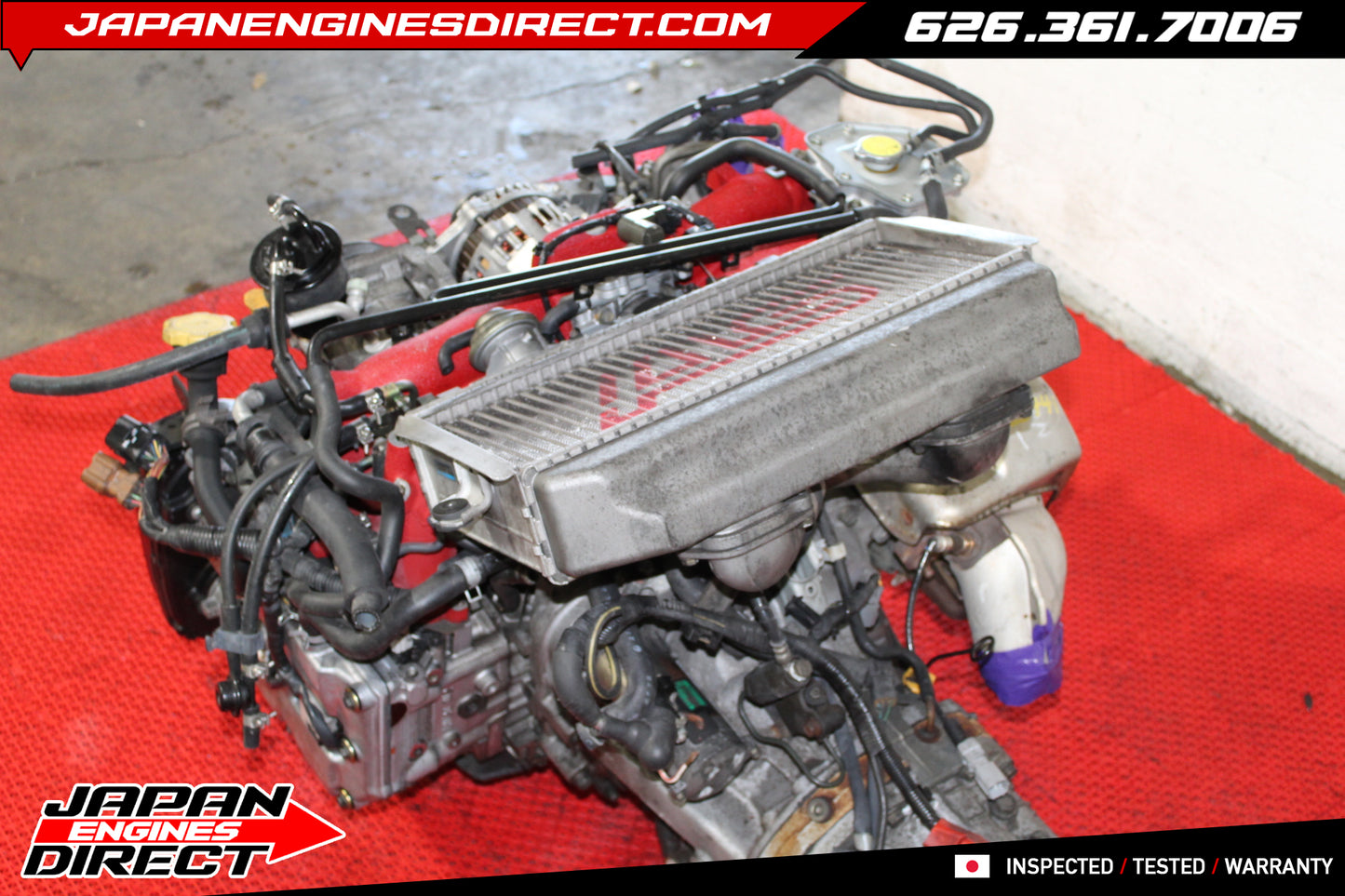 JDM Subaru EJ207 Version 8 STI Engine with 6-Speed DCCD AWD Transmission for 2004-2005 GDB WRX STI EJ257