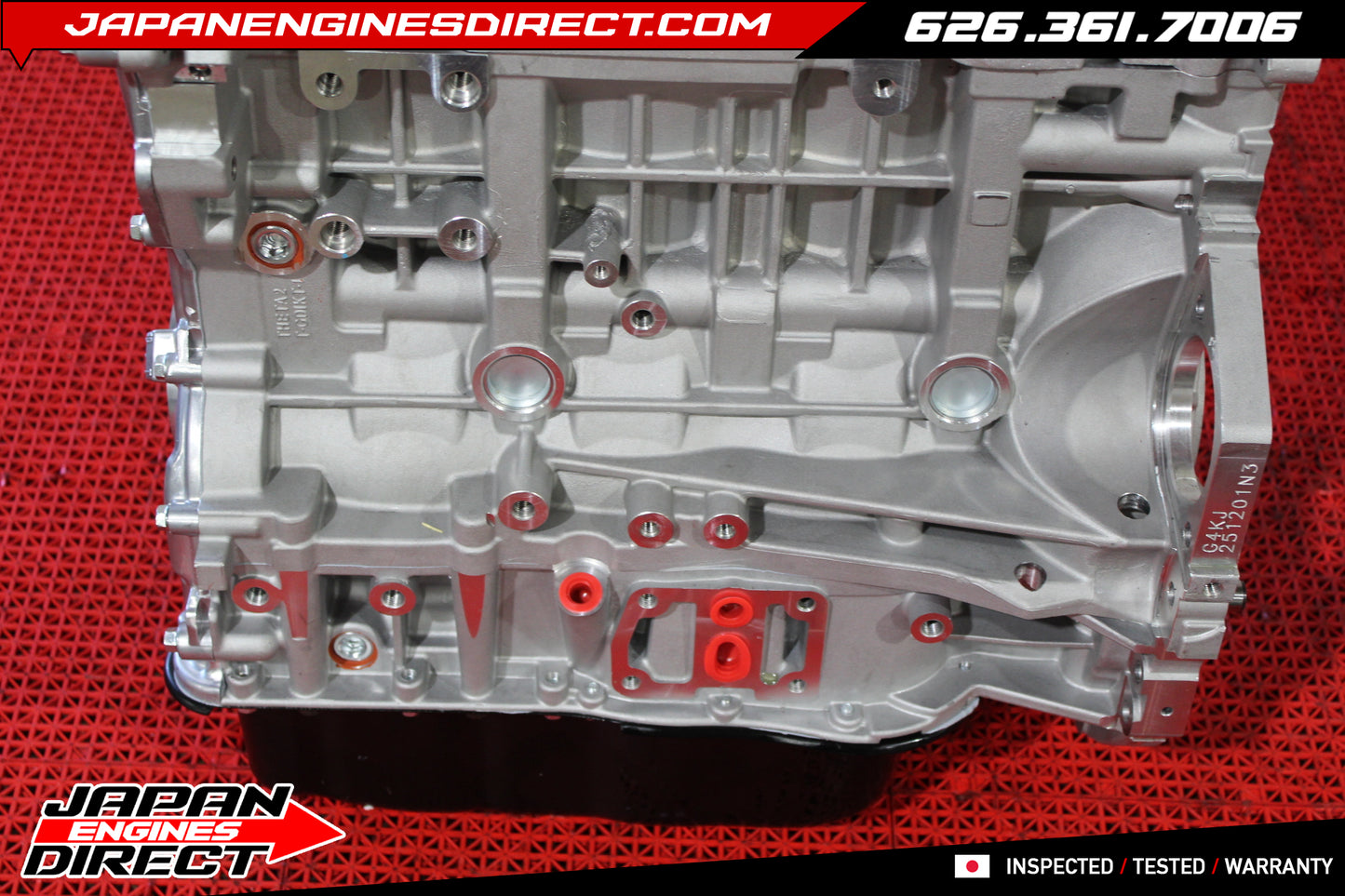 G4KJ 2.4L Gen 2 Long Block Engine Assembly for Hyundai Tucson & Kia K5 2016-2023 OEM Replacement