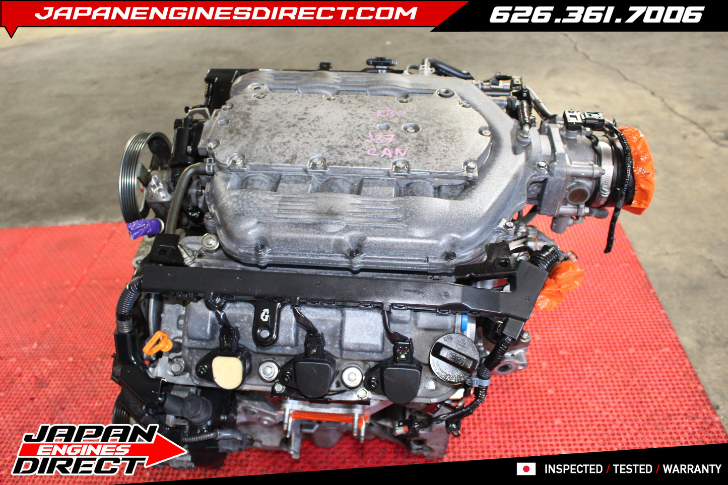 JDM 2009-2012 Acura RL 3.7L SOHC VTEC J37A Long Block Engine – J37A2 Motor Replacement