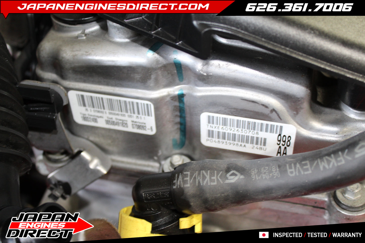 Used Low Mileage 2.4L ED6 Tigershark MultiAir Engine for Jeep Renegade 2014–2018