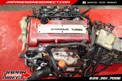 JDM NISSAN REDTOP SR20DET S13 MOTOR AUTO TRANS 2.0L ENGINE SR20 SILVIA 180SX RPS13